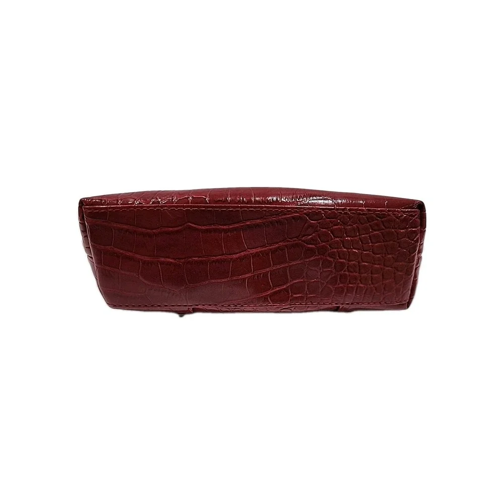 Frankie & Johnie Red Small 8 Inch Cosmetic Bag Faux Fur With Zip